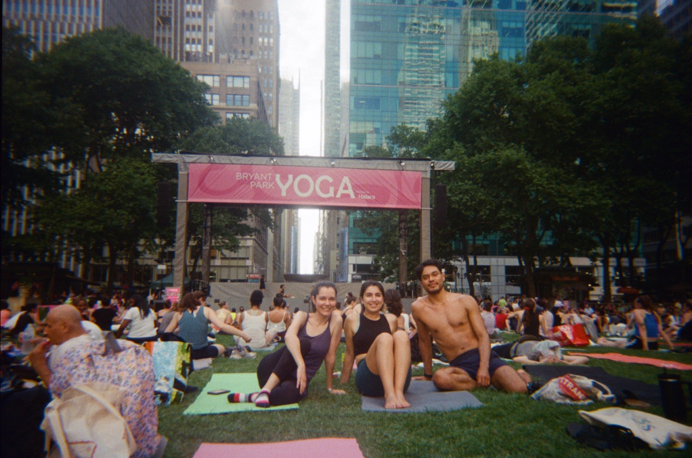 Yoga during a heatwave in NYC.