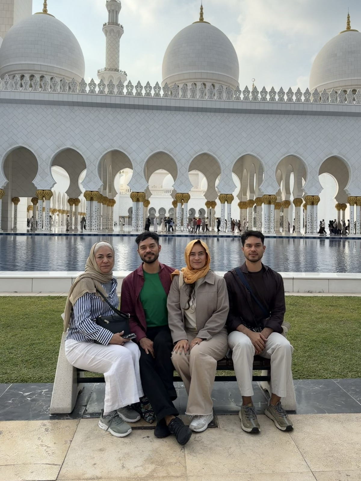 With family in Abu Dhabi.