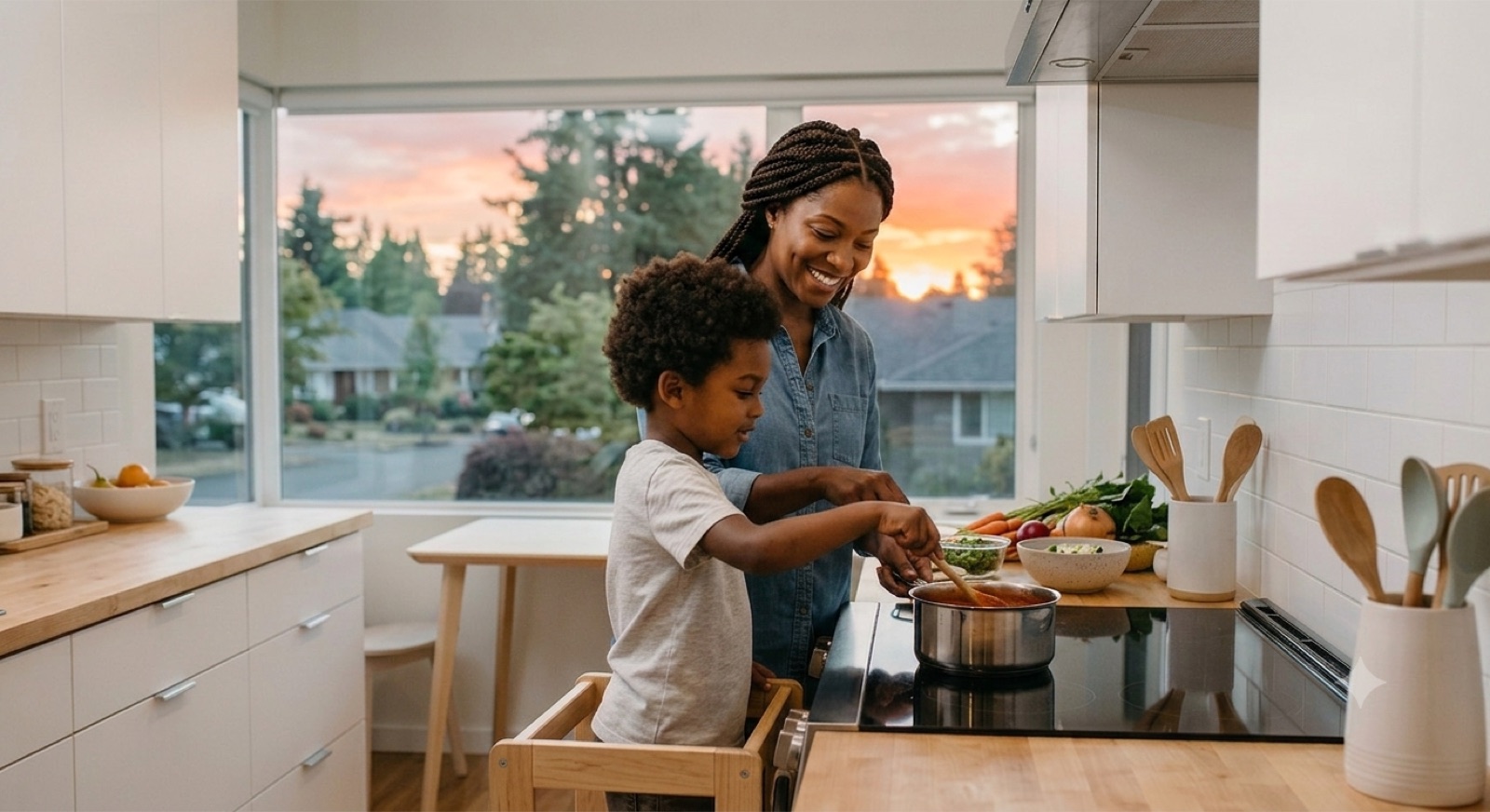People living everyday life at home.